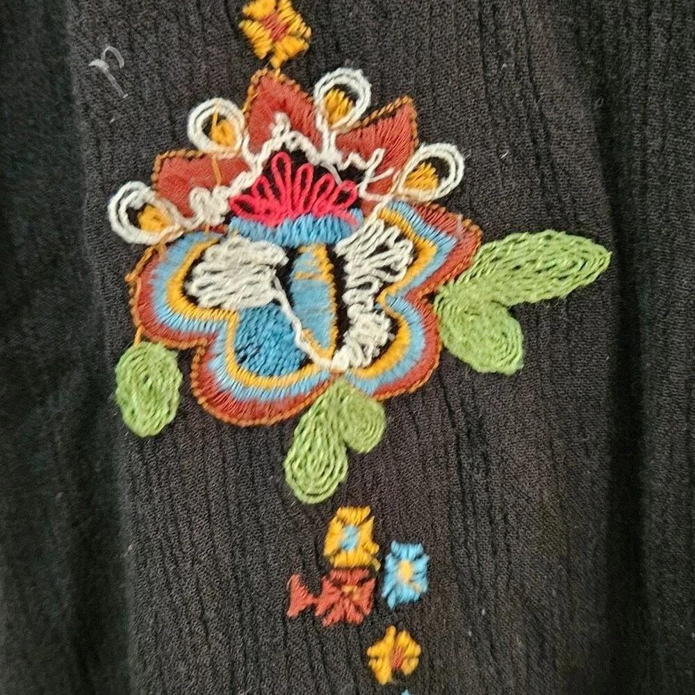 Free People Medium‎ Oxford Floral Embroidered Mini Dress
